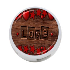 Background Romantic Love Wood 4-port Usb Hub (two Sides)  by Sapixe