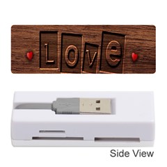 Background Romantic Love Wood Memory Card Reader (stick)  by Sapixe