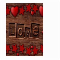 Background Romantic Love Wood Large Garden Flag (two Sides) by Sapixe