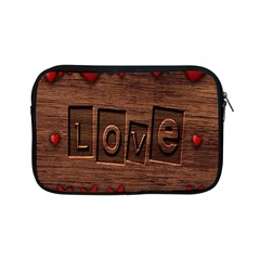 Background Romantic Love Wood Apple Ipad Mini Zipper Cases by Sapixe