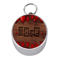 Background Romantic Love Wood Mini Silver Compasses by Sapixe