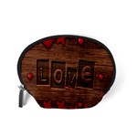 Background Romantic Love Wood Accessory Pouches (Small)  Back