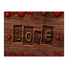 Background Romantic Love Wood Double Sided Flano Blanket (mini)  by Sapixe