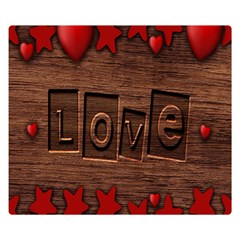 Background Romantic Love Wood Double Sided Flano Blanket (small)  by Sapixe