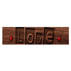 Background Romantic Love Wood Satin Scarf (oblong) by Sapixe