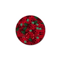 Floral Flower Pattern Art Roses Golf Ball Marker