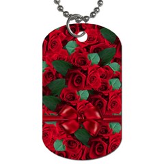 Floral Flower Pattern Art Roses Dog Tag (Two Sides)