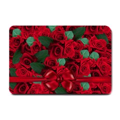 Floral Flower Pattern Art Roses Small Doormat 