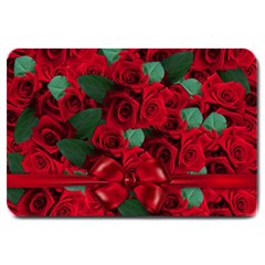 Floral Flower Pattern Art Roses Large Doormat 