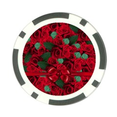 Floral Flower Pattern Art Roses Poker Chip Card Guard