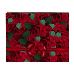 Floral Flower Pattern Art Roses Cosmetic Bag (XL)