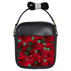 Floral Flower Pattern Art Roses Girls Sling Bags