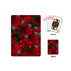 Floral Flower Pattern Art Roses Playing Cards (Mini) 