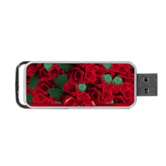 Floral Flower Pattern Art Roses Portable USB Flash (One Side)