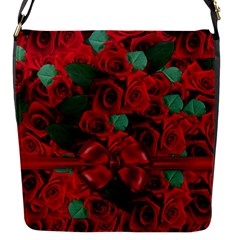 Floral Flower Pattern Art Roses Flap Messenger Bag (S)