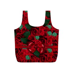 Floral Flower Pattern Art Roses Full Print Recycle Bags (S) 