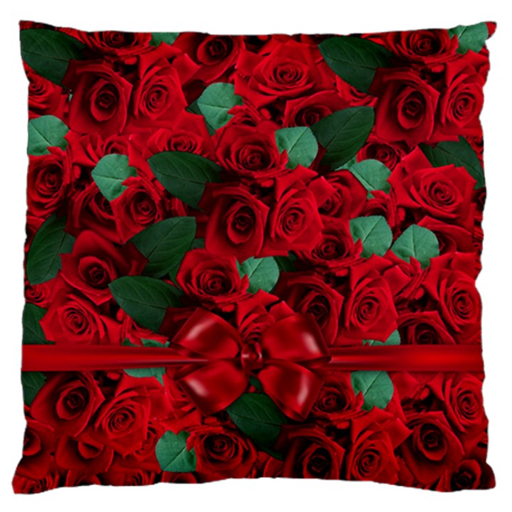 Floral Flower Pattern Art Roses Standard Flano Cushion Case (Two Sides)