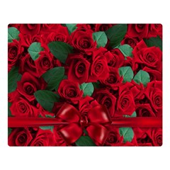 Floral Flower Pattern Art Roses Double Sided Flano Blanket (Large) 