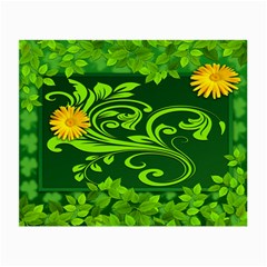 Background Texture Green Leaves Small Glasses Cloth by Sapixe