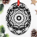 Abstract Pattern Fractal Oval Filigree Ornament (Two Sides) Front