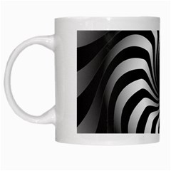 Art Optical Black White Hypnotic White Mugs by Sapixe