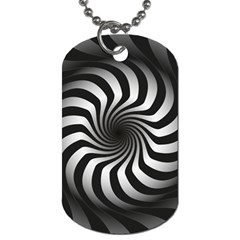 Art Optical Black White Hypnotic Dog Tag (two Sides) by Sapixe