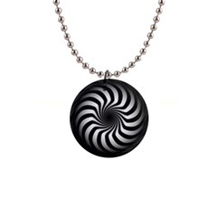 Art Optical Black White Hypnotic Button Necklaces by Sapixe