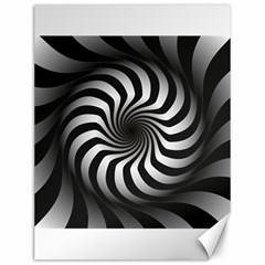 Art Optical Black White Hypnotic Canvas 12  X 16   by Sapixe