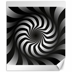 Art Optical Black White Hypnotic Canvas 20  X 24   by Sapixe