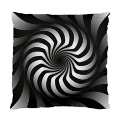 Art Optical Black White Hypnotic Standard Cushion Case (two Sides) by Sapixe