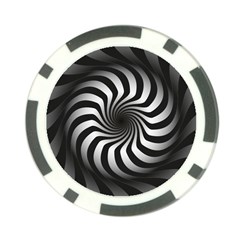 Art Optical Black White Hypnotic Poker Chip Card Guard (10 Pack)