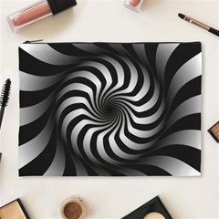 Art Optical Black White Hypnotic Cosmetic Bag (xl) by Sapixe