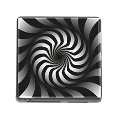 Art Optical Black White Hypnotic Memory Card Reader (square) by Sapixe