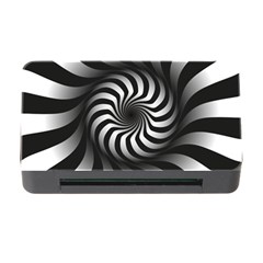 Art Optical Black White Hypnotic Memory Card Reader With Cf by Sapixe