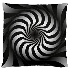 Art Optical Black White Hypnotic Large Cushion Case (one Side) by Sapixe