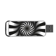 Art Optical Black White Hypnotic Portable Usb Flash (one Side) by Sapixe