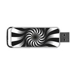 Art Optical Black White Hypnotic Portable USB Flash (Two Sides) Front