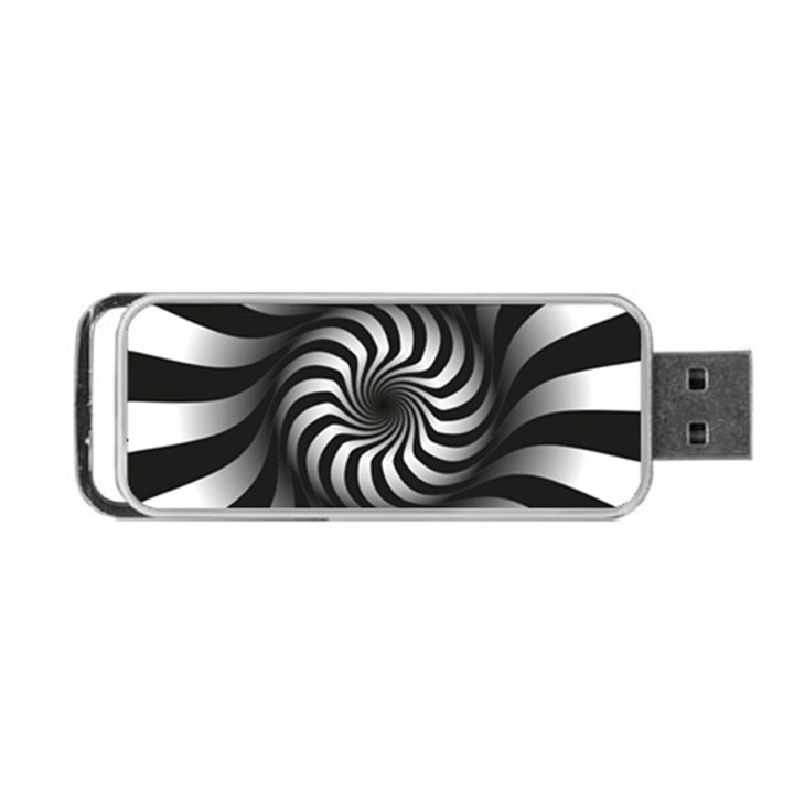 Art Optical Black White Hypnotic Portable USB Flash (Two Sides)