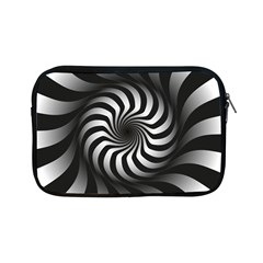 Art Optical Black White Hypnotic Apple Ipad Mini Zipper Cases by Sapixe