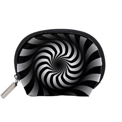 Art Optical Black White Hypnotic Accessory Pouches (small)  by Sapixe