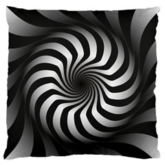 Art Optical Black White Hypnotic Standard Flano Cushion Case (one Side) by Sapixe