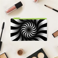 Art Optical Black White Hypnotic Cosmetic Bag (xs) by Sapixe