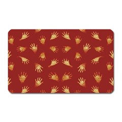 Primitive Art Hands Motif Pattern Magnet (rectangular) by dflcprints