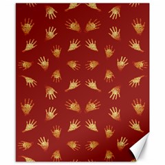 Primitive Art Hands Motif Pattern Canvas 8  X 10  by dflcprints