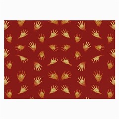 Primitive Art Hands Motif Pattern Large Glasses Cloth (2-side) by dflcprints