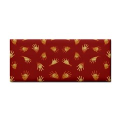 Primitive Art Hands Motif Pattern Hand Towel by dflcprints