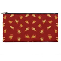 Primitive Art Hands Motif Pattern Pencil Cases by dflcprints