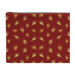 Primitive Art Hands Motif Pattern Cosmetic Bag (xl) by dflcprints