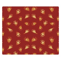 Primitive Art Hands Motif Pattern Double Sided Flano Blanket (small)  by dflcprints