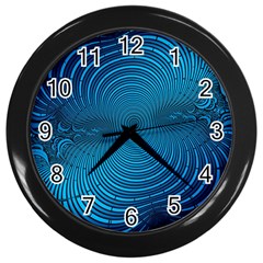 Background Brush Particles Wave Wall Clocks (black) by Sapixe